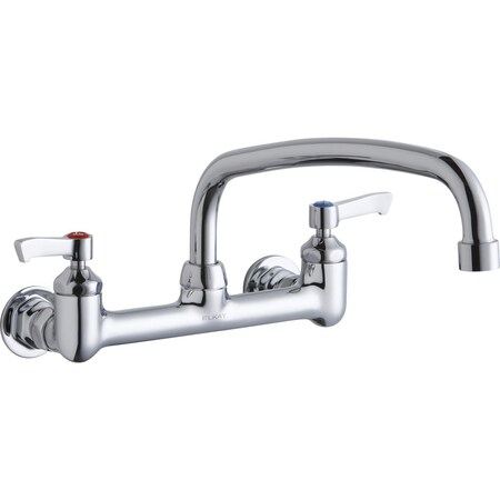Elkay Elkay Wall Mnt 8In, At 12In Spt, Lvr Hndl, 2In, 1/2In Hw Chrome LK940AT12L2H